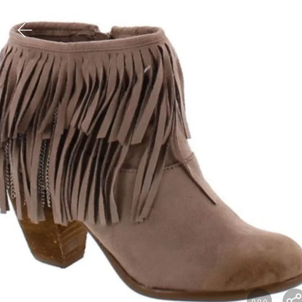 Womens Fringe Booties